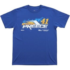 Stewart-Haas Ryan Preece XL Racing Tee Modern #41 Graphic Blue Shirt‎